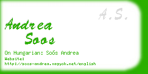 andrea soos business card